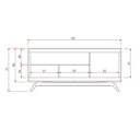 Ver imagem 4 de Balcão Buffet Ricco 167 Cm Laca 3 Portas em Palhinha Verde