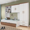 Ver imagem 1 de Jogo de Quarto Infantil Theo Mdp Branco|carvalho - Sallar Home