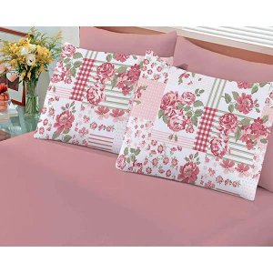 Jogo de Cama Buettner Casal Malha Basic Esperanza 3 Pçs Rosê