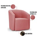 Ver imagem 3 de Poltrona Stella Max Suede Base Giratória - D'Rossi Cor Rose