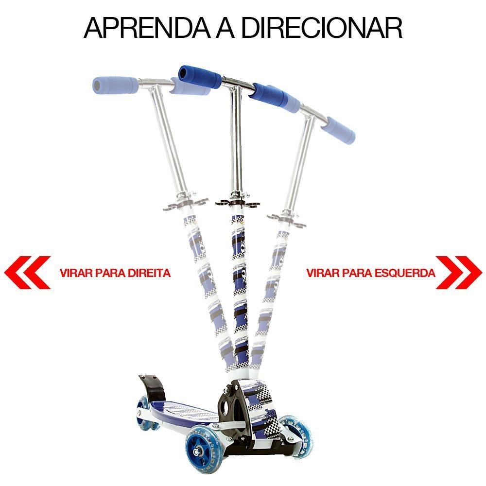 Patinete Infantil Radical de Balanço C 4 Rodas Azul Bbr Toys - 3