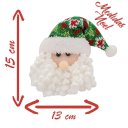 Ver imagem 2 de Kit 15 Enfeites Árvore Natal Pendente Papai Noel 15cm