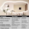 Espelho Organico Inteligente Touch Led 3 Cores Banheiro Sala Quarto 150x60 Cm - 7