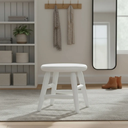 Ver imagem 2 de Kit 4 Banquinhos Redondos Torneados em Madeira Maciça Branco