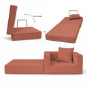 Ver imagem 3 de Poltrona Cama Modular Mold Boucle Confortável Terracota Loja Sheep