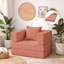 Ver imagem 1 de Poltrona Cama Modular Mold Boucle Confortável Terracota Loja Sheep