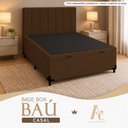 Ver imagem 2 de Base Box Baú Casal Suede Alali 138x188x40cm:Marrom