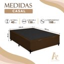Ver imagem 3 de Base Box Baú Casal Suede Alali 138x188x40cm:Marrom