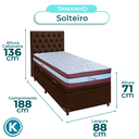 Ver imagem 3 de Cama + Bau Marrom e Colchão Molas Ensacadas Solteiro - Legaccy Paropas + Cabeceira