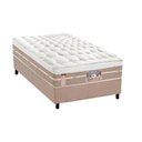 Ver imagem 1 de Cama Box Solteiro: Colchão Molas Pocket Ensacadas Castor Silver Star Air + Base Crc Suede Clean (