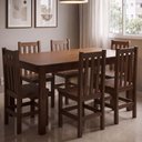 Ver imagem 2 de Mesa de Jantar Repleta Madeira Maciça 155x90 cm