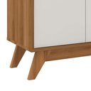 Ver imagem 6 de Buffet Aparador 65cm 2 Portas Orgânico Marlo Nature/Off Z56 - Mpozenato