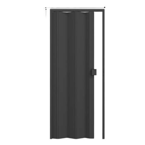 Porta Sanfonada Pvc Preta 210x72cm