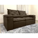 Ver imagem 5 de Sofá 3 Lugares Retrátil e Reclinável 2,00 Metros Alpoim Estofados Marrom 200 Athenas