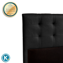 Ver imagem 3 de Cabeceira Estofada Queen Alice Nature Material Sintético Preto 158x136