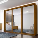 Ver imagem 1 de Guarda Roupa Casal 3 Portas Espelhadas 6 Gavetas - Pacioli Sky - Moveis Bettio
