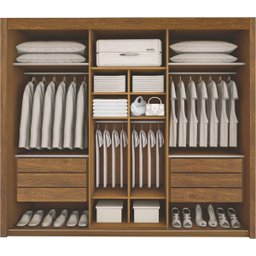Guarda Roupa Casal 3 Portas Espelhadas 6 Gavetas - Pacioli Sky - Moveis Bettio - 2