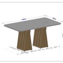 Ver imagem 3 de Conjunto Mesa com 6 Cadeiras Orquestra Marrom/Carvalho/Fendi