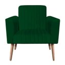 Ver imagem 1 de Poltrona Viena Gomada Suede Pés Palito - D'Rossi - Verde