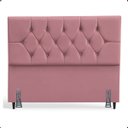 Ver imagem 1 de Cabeceira para Cama Solteiro 90 Cm Camille com Frame Suede:rose