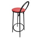 Ver imagem 3 de Banqueta Alta Drink Estofada de Metal Banco Alto para Cozinha Bar Balcão Vermelha