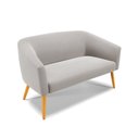 Ver imagem 7 de Kit 1 Namoradeira E 2 Poltronas Base Madeira Cinza