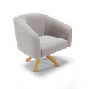 Ver imagem 6 de Kit 1 Namoradeira E 2 Poltronas Base Madeira Cinza