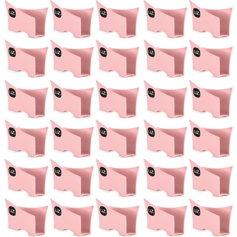 Kit 30 Suportes Porta Guardanapos de Papel para Mesa Uz Rosa Quartzo