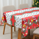Ver imagem 2 de Toalha de Mesa 4 Lugares Brilhare Estampada Natal 1,45x1,45cm Tecido Oxford:Estampa 1