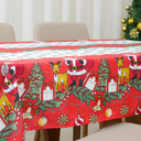 Ver imagem 3 de Toalha de Mesa 4 Lugares Brilhare Estampada Natal 1,45x1,45cm Tecido Oxford:Estampa 1