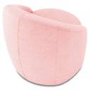 Ver imagem 7 de Poltrona Sala Decorativa Redonda 91cm Steve Suede Rosa Bebê I01 - Mpozenato