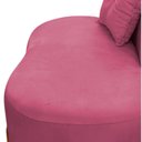 Ver mais imagens de Namoradeira Sofá Feijão Luna 100cm Orgânica Veludo Rosa
