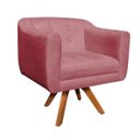 Ver imagem 2 de Kit Namoradeira 02 Lugares e 02 Poltronas Giratória Julia Suede - D'Rossi - Rose