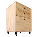 Ver imagem 2 de Gaveteiro de Madeira Pinus Maciça Tonalidade Marítimo - Com 4 Gavetas e 4 Rodízios