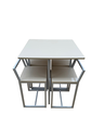 Ver imagem 1 de Mesa Prime Off White Quadrada 4 Cadeiras Branco/off White
