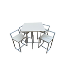 Ver imagem 2 de Mesa Prime Off White Quadrada 4 Cadeiras Branco/off White