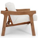 Ver mais imagens de Kit 04 Poltronas Decorativa Fixa para Sala Living Ikary L02 Canela Prime Bouclê Branco - Lyam Decor