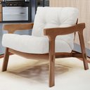 Ver imagem 2 de Kit 04 Poltronas Decorativa Fixa para Sala Living Ikary L02 Canela Prime Bouclê Branco - Lyam Decor