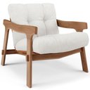 Ver imagem 6 de Kit 04 Poltronas Decorativa Fixa para Sala Living Ikary L02 Canela Prime Bouclê Branco - Lyam Decor