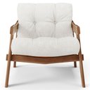 Ver imagem 3 de Kit 04 Poltronas Decorativa Fixa para Sala Living Ikary L02 Canela Prime Bouclê Branco - Lyam Decor