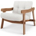 Ver imagem 7 de Kit 04 Poltronas Decorativa Fixa para Sala Living Ikary L02 Canela Prime Bouclê Branco - Lyam Decor