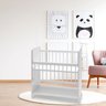Mini Berço Bedside Branco com Grade Movél + Colchão - 3