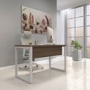 Ver imagem 1 de Escrivaninha Mesa Escritório X 150cm Industrial Walnut e Cinza Marrom