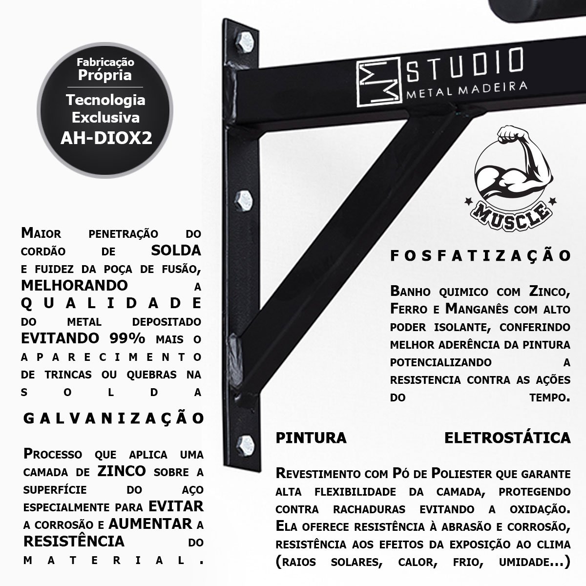 Kit 3 Barras De Academia Musculação Modelo W Bíceps Tríceps