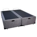 Ver imagem 4 de Cama Box Baú King Bipartido Suede Mega Cama Cinza 192x203x45cm