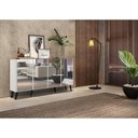 Ver mais imagens de Aparador Buffet 4 portas com Espelho Retrô Vegas Multimóveis V3559 Branco/Preto
