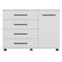 Ver imagem 6 de Cômoda Moderna Multiuso 101 Cm 4 Gavetas - Demóbile Flora:branco