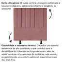 Ver imagem 2 de Cabeceira Estofada Cama Box King 195 Cm Laura Suede Cor:rosê