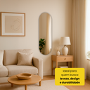 Ver imagem 5 de Espelho Decorativo Orgânico Design Oval Moderno Lapidado Luxo Sala Banheiro Quarto 110x50 Brinovar