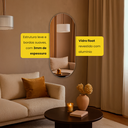 Ver imagem 6 de Espelho Decorativo Orgânico Design Oval Moderno Lapidado Luxo Sala Banheiro Quarto 110x50 Brinovar